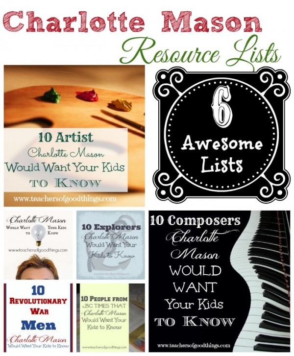 6 Awesome Charlotte Mason Resource Lists.