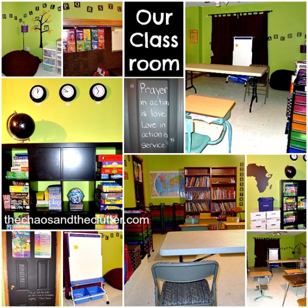 A large family Homeschool classroom. Great ideas. 