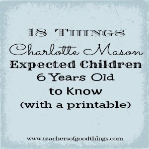 18 Things your 6 year old should know {free printable}