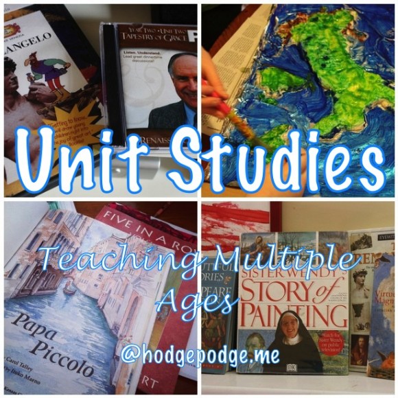 Using unit studies to combine subjects for multiple children