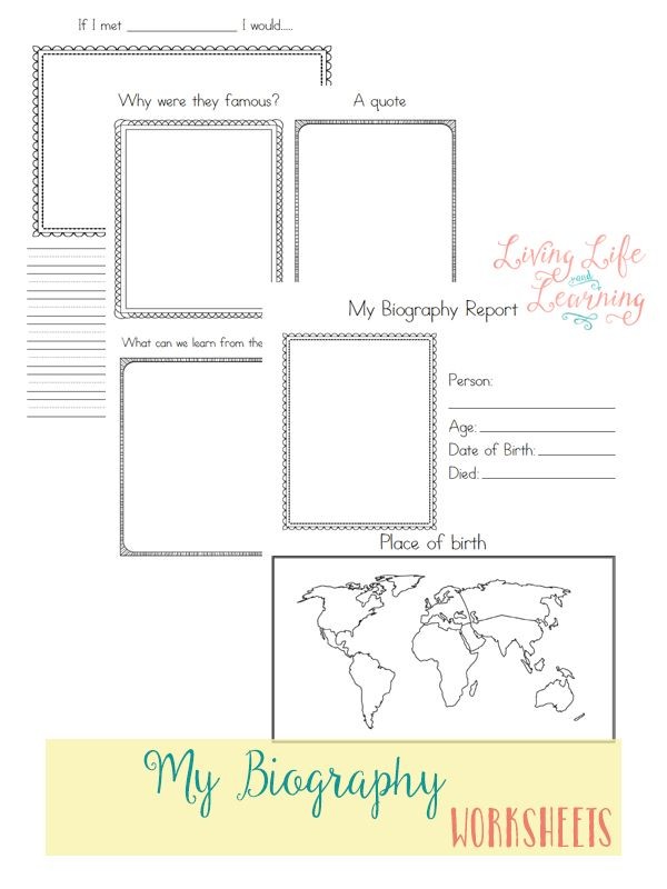 Free Biography Research Worksheets