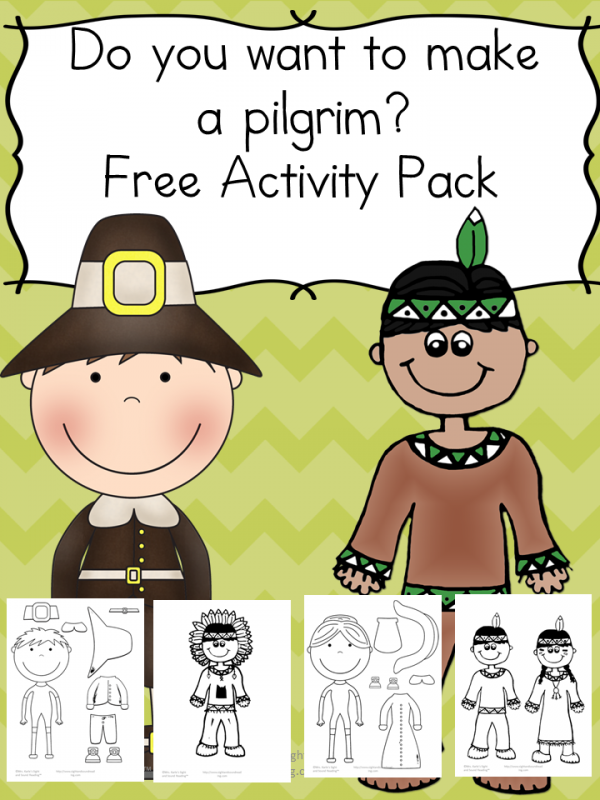 Free Pilgrim Craft for Kids The Homeschool Village