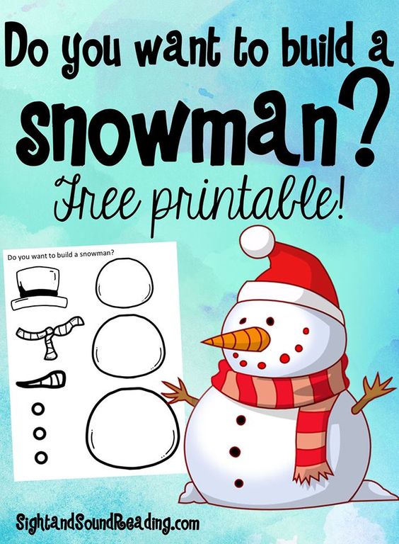 Free Do You Want to Build a Snowman Printable