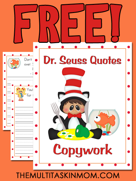 Free Dr. Seuss Copywork Pages - The Homeschool Village