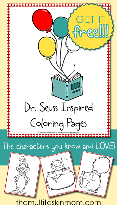 Free Dr. Seuss Inspired Coloring Pages