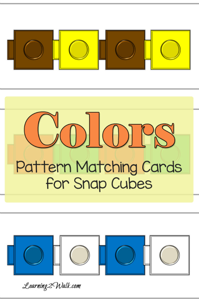 Free Color Snap Cube Matching Cards