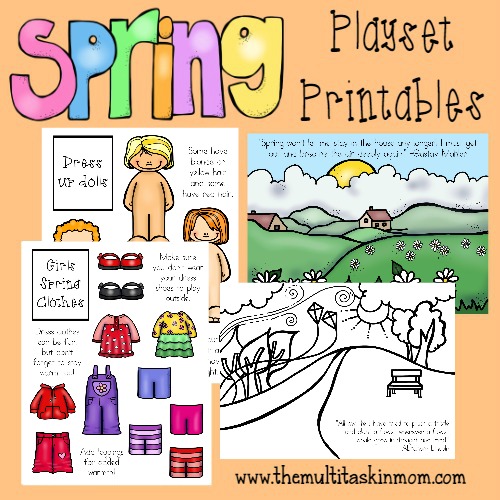 Free Spring Playset & Dress-Up Printable Sets
