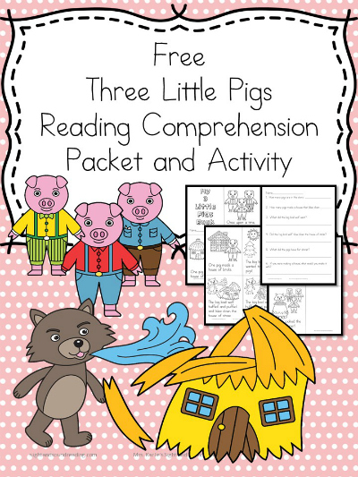 FREE 3 LITTLE PIGS READING COMPREHENSION PACK