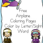 Free Airplane Color by Letter & Sight Word Pages