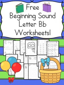 Free Beginning Sound Letter Bb Worksheet - The Homeschool Village