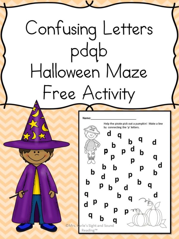 Halloween Worksheet for Confusing Letters