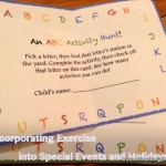 ABC Birthday Party task card to add activity into special events and holidays