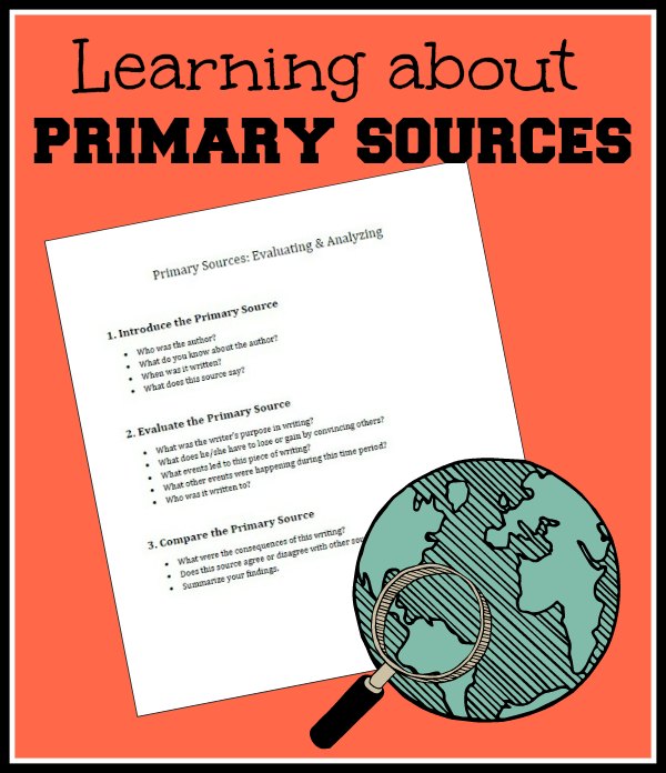 Evaluating Primary Sources (free printable)