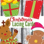 Free Christmas Lacing Cards