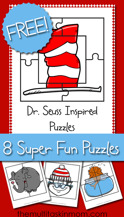 Free Dr. Seuss Inspired Puzzles