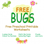 Free Preschool Bugs Worksheets