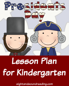 Free Kindergarten President's Day Lesson Plan
