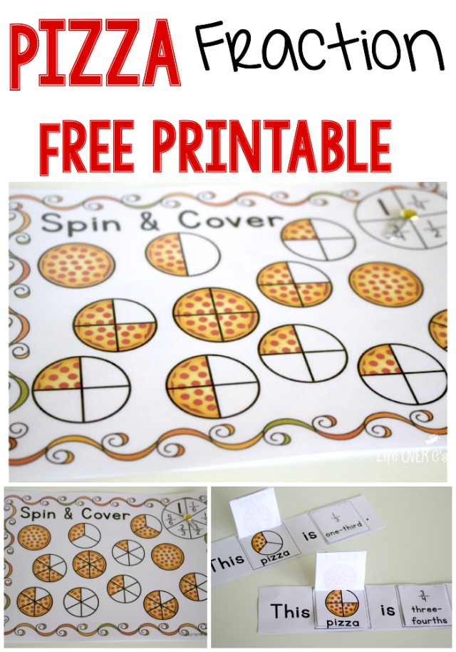 Free Pizza Fraction Printable