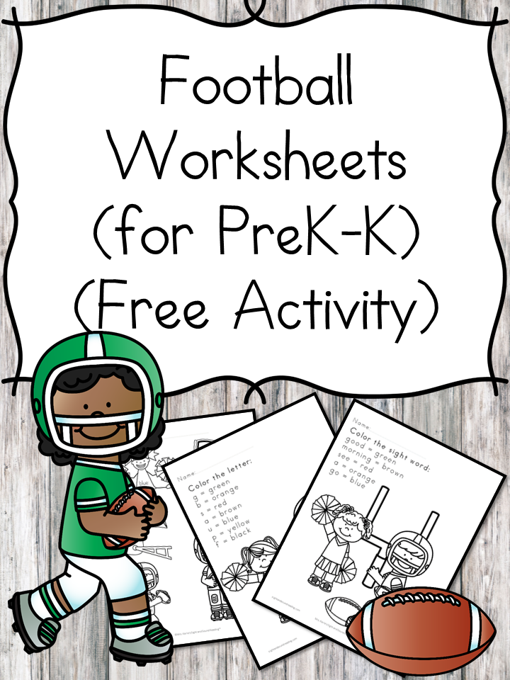 Free Kindergarten Football Worksheets